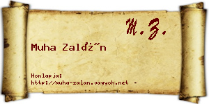 Muha Zalán névjegykártya
